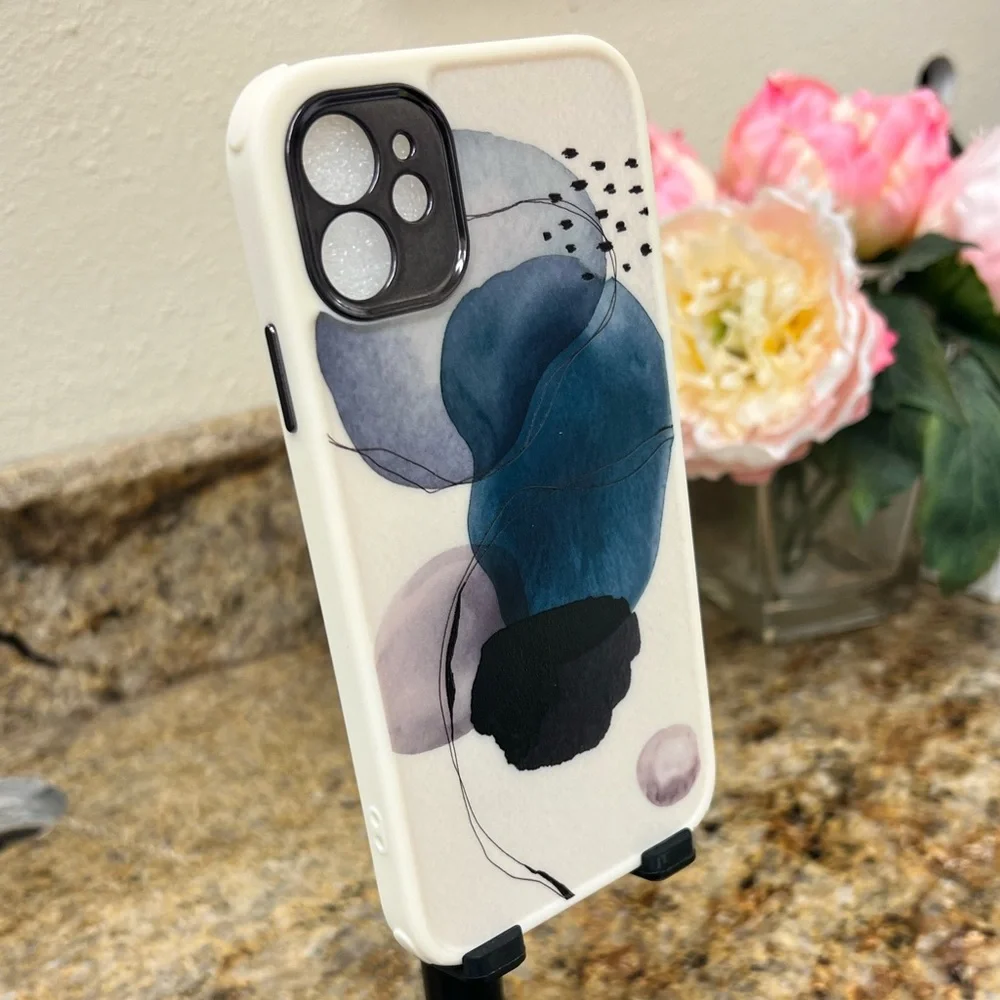 iPhone 11 Pro Max Phone Case, Watercolor Blue Art